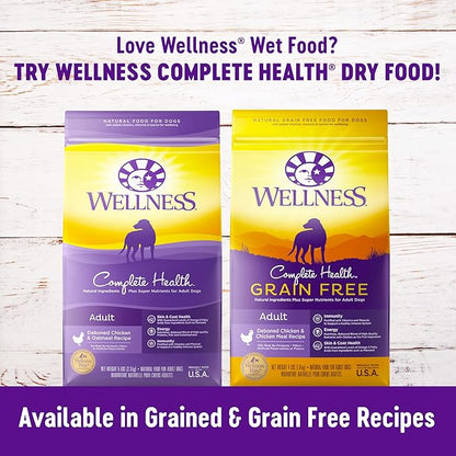 Wellness Complete Health Pate Variety Pack Adult Canned Wet Dog Food, Wholesome Grains, Natural, 12.5 oz, Pack of 6 Cans