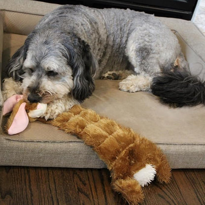 SPOT Skinneeez Tons-O-Squeakers Rabbit Dog Toy - with 19 Squeakers for Tons-O-Fun! Stuffing-Free, Great for Moderate Chewers, Tug Toy for Medium to Large Puppies & Dogs - 20in, Assorted Styles