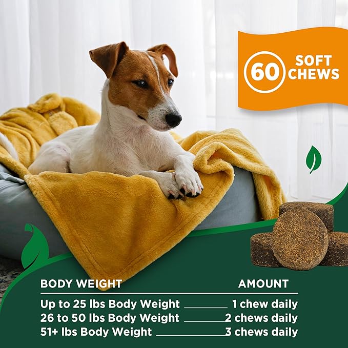 Vet's Best Natural Flea & Tick Soft Chews for Dogs – Natural Supplement for Dog Flea and Tick Prevention – Veterinarian-Formulated Itch Relief and Immune Support – Made in USA – 60 Chews