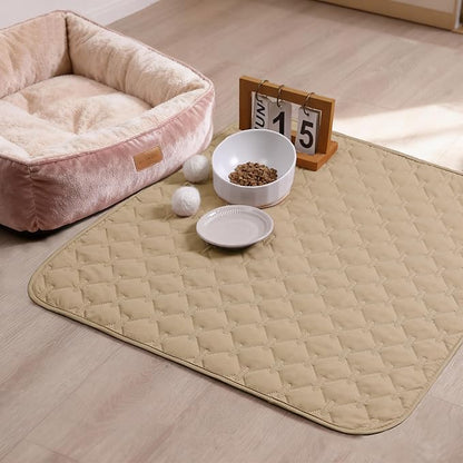 gogobunny 3X Stronger Waterproof Pet Blanket, Scratch Proof Furniture Protector for Dogs Cats, Reversible Cover 30x30 Inch, Dark Beige