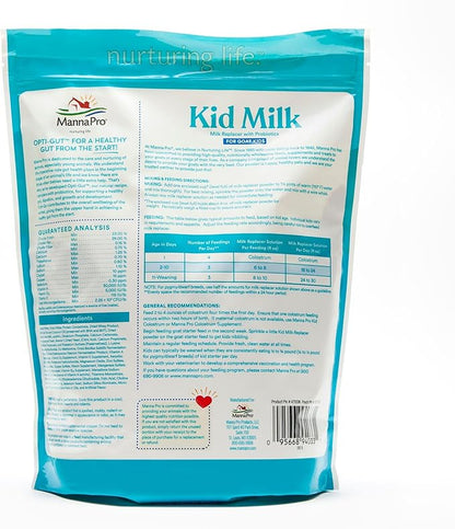 Manna Pro Goat Kid Milk Replacer, High in Protein to Support Growth, Powered by Opti-Gut to Support Gut Health & Digestion, Easy-to-Mix Formula, 4 lbs