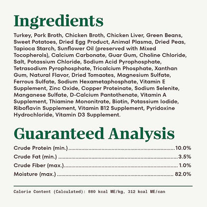 Nutro Hearty Stew Canned Wet Dog Food, Natural Grain Free Dog Food Wet Cuts in Gravy Roasted Turkey with Green Bean & Sweet Potato Stew, 12.5 oz. Cans (12 Count, Pack of 1)