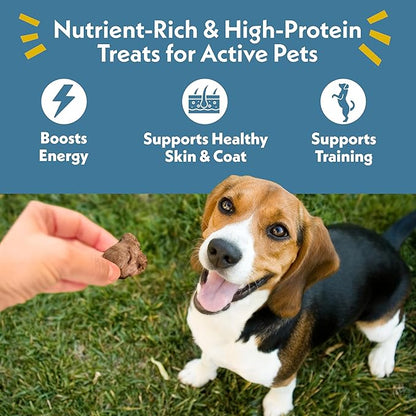 Fresh Is Best Freeze Dried Dog Treats - Raw Freeze Dried Chicken Hearts for Dogs & Cats - Dog Training Treats in Resealable Zipper Bag - High-Protein Single Ingredient - Made in the USA