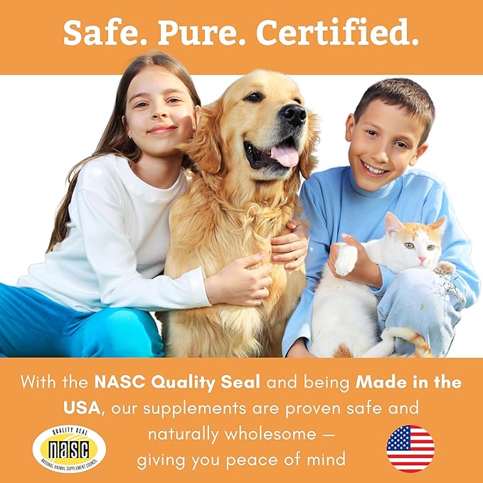 Wholistic Pet Organics Colostrum for Dogs & Cats - Bovine Colostrum Powder - Cat & Dog Allergy Relief, Immune Support & Itching Skin Relief - Cat and Dog Vitamins for Itchy Skin - 2 oz - 140 Scoops