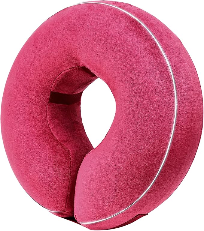 Inflatable Reflective Dog Cone Collar Alternative After Surgery,Doggie Recovery Dount Neck Ecollar,Adjustable Soft Dog Cone Collar for Small Medium Large Dogs (Pink, XL)