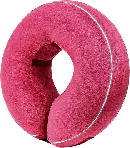 Inflatable Reflective Dog Cone Collar Alternative After Surgery,Doggie Recovery Dount Neck Ecollar,Adjustable Soft Dog Cone Collar for Small Medium Large Dogs (Pink, XL)