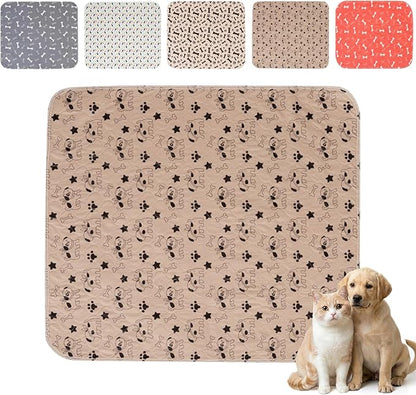 Puppy Pads with Pheromones,Forever Pad,Washable Pee Pads for Dogs,Reusable Pee Pads for Dogs,Waterproof and Leak-Proof,Non-Slip Base Training Pads Suitable for Home and Dog Crates(Brown Puppies,XL)