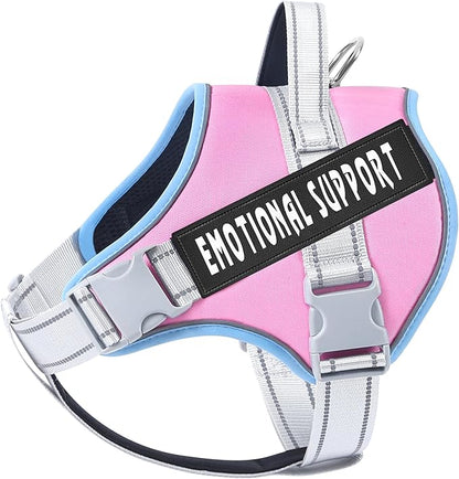 voopet Emotional Support Dog Harness, Professional Service Dog Vest Harness for Small Medium Large Dogs, Reflective Breathable and Adjustable No Pull/Choke ESA Essential Harness