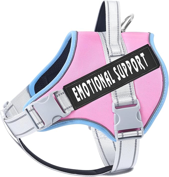 voopet Emotional Support Dog Harness, Professional Service Dog Vest Harness for Small Medium Large Dogs, Reflective Breathable and Adjustable No Pull/Choke ESA Essential Harness