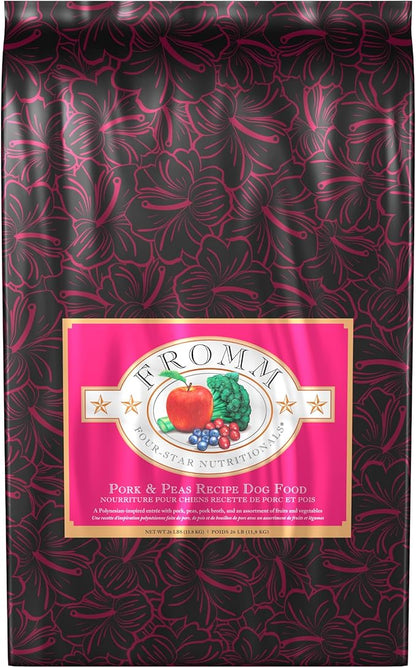Fromm Four-Star Nutritionals Pork & Peas Dog Food - Premium Dry Dog Food - Pork Recipe - 26 lb