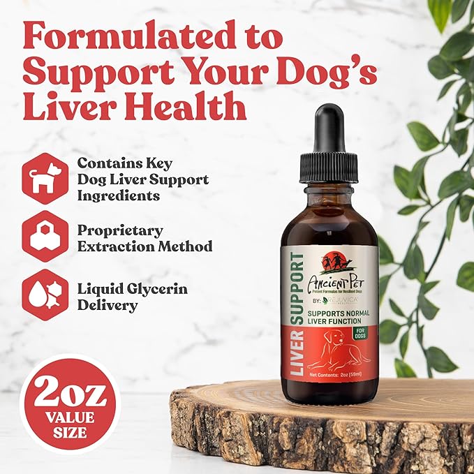 Milk Thistle for Dogs | Ancient Liver Support for Your Pets | Supports Healthy Liver Function with Dandelion & Artichoke | Natural Herbal Detox Formula, Quick Absorption, Easy to Mix with Food & Water