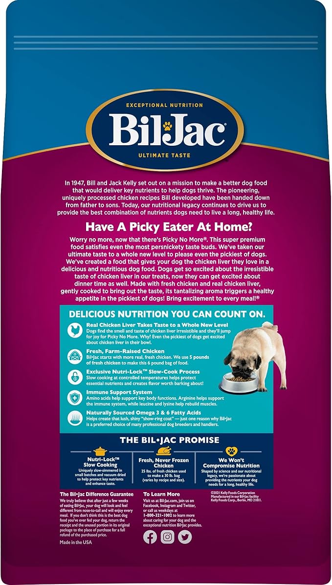 Bil-Jac Picky No More Small Breed Dry Dog Food, 6 lb (2 Pack)