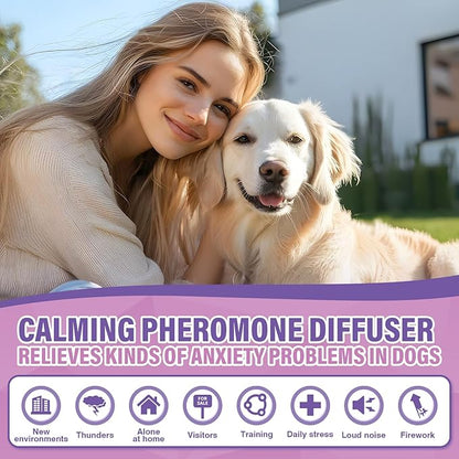 3 in 1 Advanced Kit Appeasing Pheromone Diffuser to Calm Pet for Anxiety Relieve Relief Reduce Aggression Fighting Stress Dog Pheromones Calming Diffuser