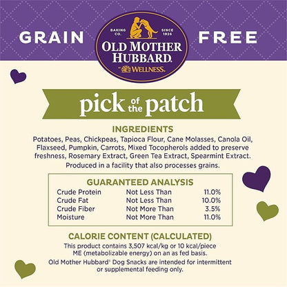 Old Mother Hubbard Wellness Pick of The Patch Dog Biscuits, Natural, Training Treats, Pumpkin & Carrot Flavor, Mini Size, (16 Ounce Bag) (Pack of 2)