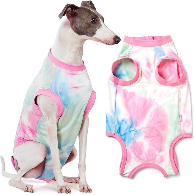 Recovery Suit for Dogs,Dog Cone Alternative Zipper Surgery Suit Female Spay,Soft Dog Surgery Suit for Anti Licking,Breathable Surgical Suit for Dogs Female Spay