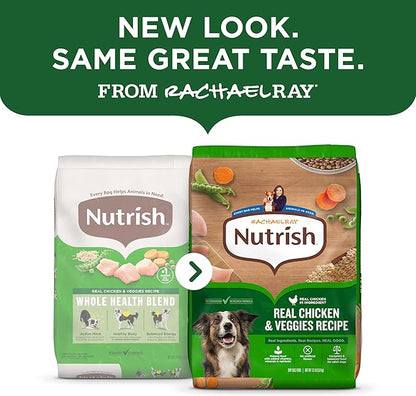 Nutrish Rachael Ray Adult Dry Dog Food Real Chicken & Veggies Recipe, 13 lb. Bag