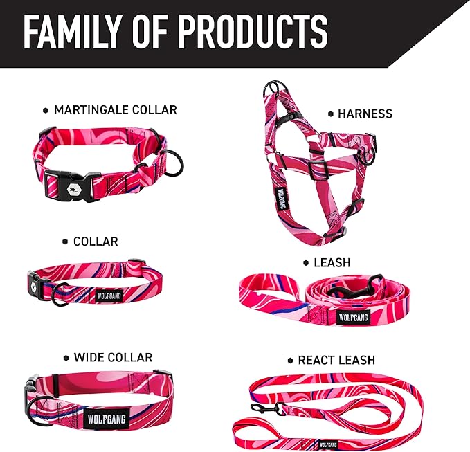 Wolfgang Heavy Duty Adjustable Dog Harness, Pull-Tested for Walking & Training, MarbleSwirl Print, X-Large