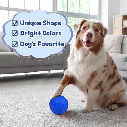 Indestructible Dog Toys for Aggressive Chewers, Squeaky Balls for Large Dogs, Interactive Squeaky Dog Balls for Aggressive Chewers, Outdoor Tough Chew Toys for Dogs to Relieves Anxiety