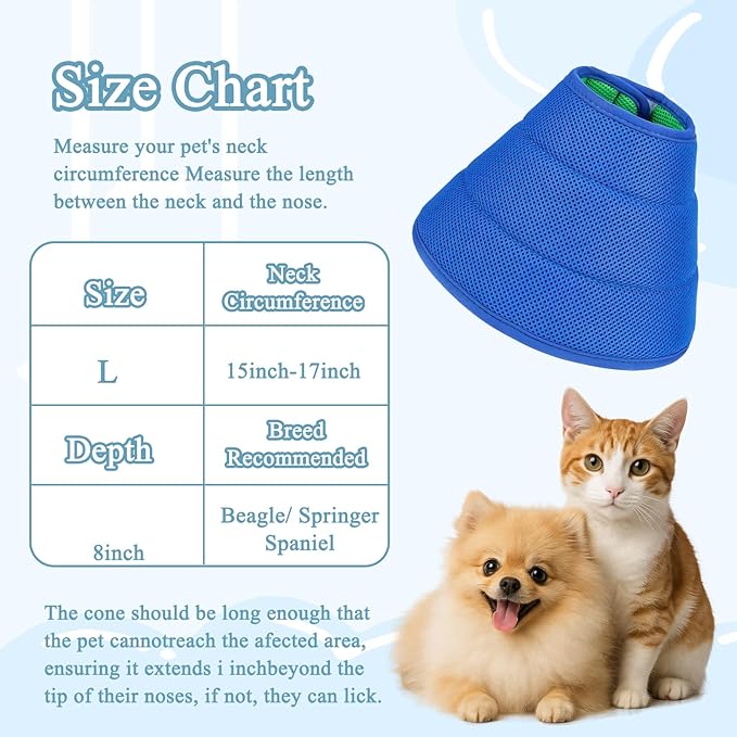 Soft Cone for Dogs to Stop Licking, Dog Cone Alternative, Collars for Large/Medium Pet, Adjustable Dog Surgery Collar, Pet E-Collar Alternative Anti-Bite Lick Protective Wound