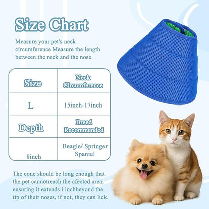 Soft Cone for Dogs to Stop Licking, Dog Cone Alternative, Collars for Large/Medium Pet, Adjustable Dog Surgery Collar, Pet E-Collar Alternative Anti-Bite Lick Protective Wound