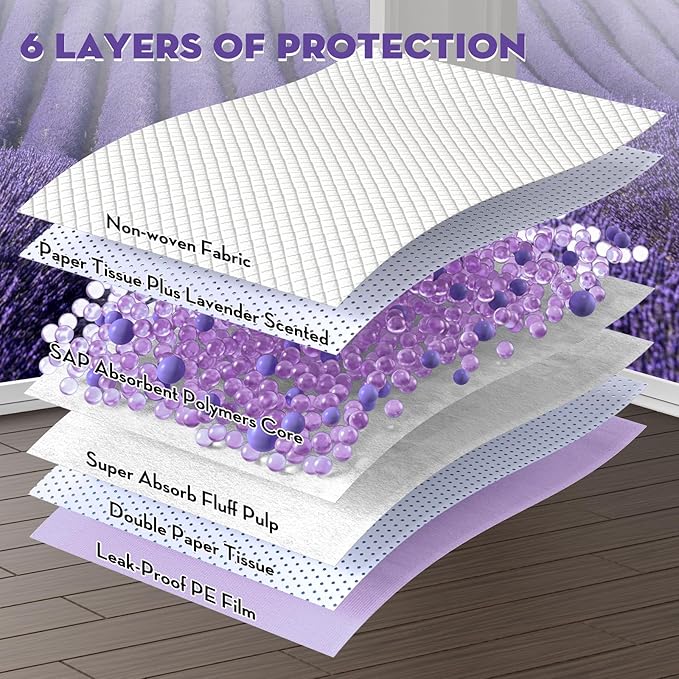 CROCI 22x22in Puppy Pads 100 Count with Adhesive Tabs, Dog Pads Absorbs Up to 3 Cups Potty Training, Disposable