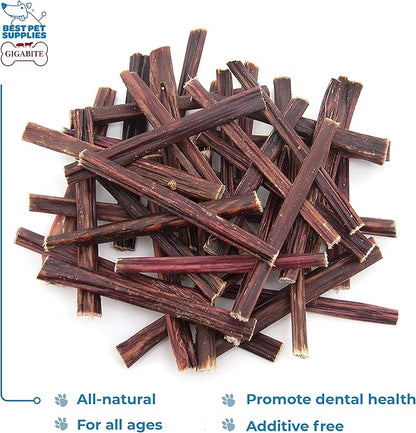 GigaBite Beef Esophagus Dog Treats - Natural Gullet Sticks for Dogs, High Protein Single Ingredient Dog Chews, Rawhide Free Dental Dog Treats for All Dog Breeds - Sticks (6 Inch), Pack of 35