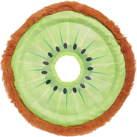 Barkbox Kiweeeee! Flying Disc Dog Toy | Fluff-Free Crinkle Disc with T-Shirt Rope Edge | Durable Fetch Toy for Dogs & Puppies Who Love to Toss & Chase