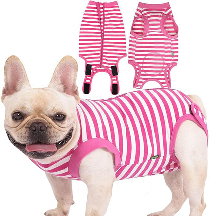Dog Recovery Suit Post Surgery Shirt,Medium Female Spay Wound Protective Suit,Pink M