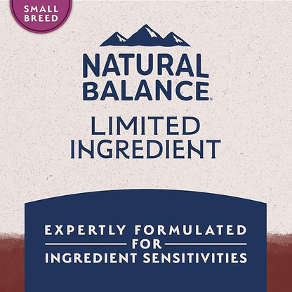 Natural Balance Limited Ingredient Small-Breed Adult Dry Dog Food with Healthy Grains, Beef & Brown Rice, 4 Pound (Pack of 1)
