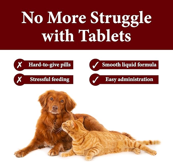 No More Tapeworms in Cats and Dogs- USA Made Dewormer for Cats and Dewormer for Dogs - Chicken Flavour-Glass Bottle with 3ml Dropper (120ml)