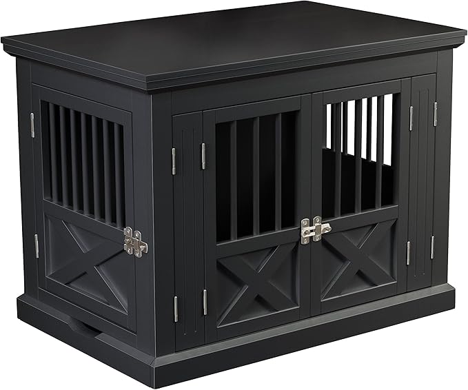 Merry Products Triple Door Medium Dog Crate, Dog Kennel, Dog Cage