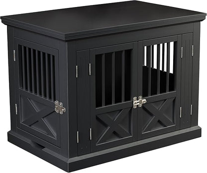 Merry Products Triple Door Medium Dog Crate, Dog Kennel, Dog Cage