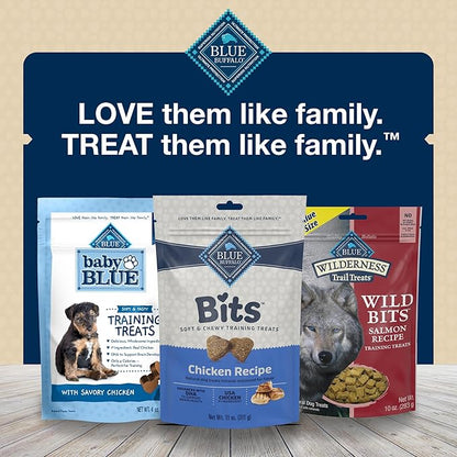Blue Buffalo Bits Soft Dog Treats for Training, Made with Natural Ingredients & Enhanced with DHA, Chicken Recipe, 11-oz Bag