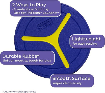 Outward Hound FlyFetch Disc Dog Toy, Durable Rubber, Stand-Alone or Replacement Discs for Launcher, 5", 2-Pack