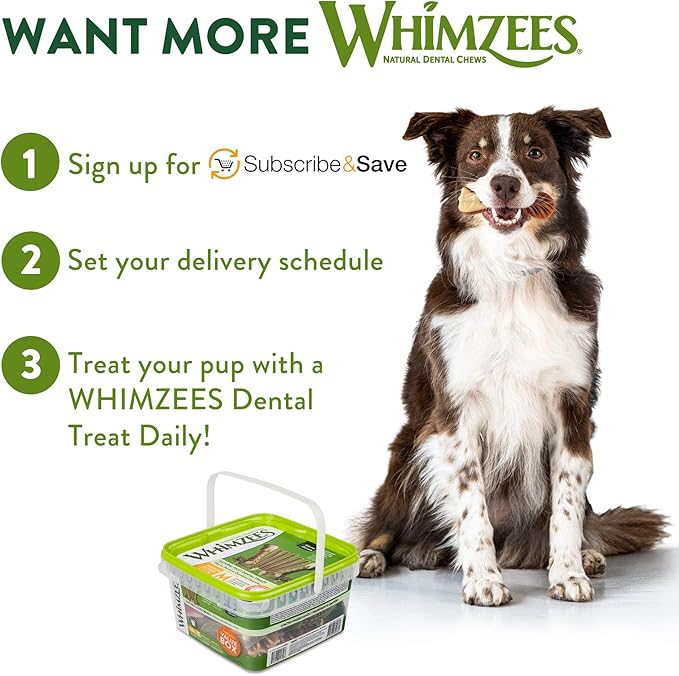 Whimzees Wellness Variety Pack Dog Dental Treat, Chews, Freshens Breath, Medium Size, 29.6 oz Box, 28 Count