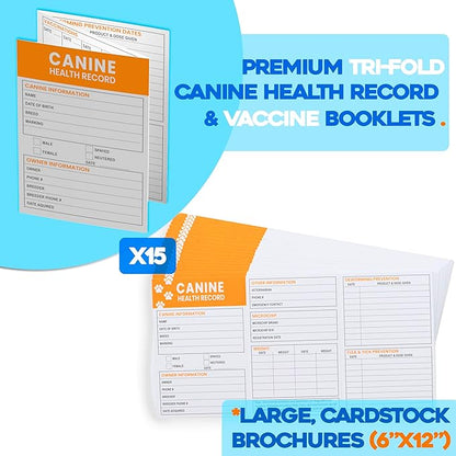 GoodHarborPet|Puppy Whelping Essentials Kit for Newborn Dogs | Vaccination Record Cards, Thermometer, Umbilical Floss, and Supplies for Pets