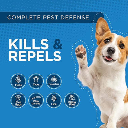 TevraPet Activate II Flea and Tick Prevention for Dogs | 4 Count | Medium Dogs 11-20 lbs | Topical Drops | 4 Months Flea Treatment (Pack of 2)