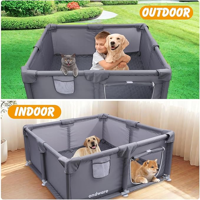 Whelping Box for Dogs and Puppies, 38×38×18 in Whelping Supplies with Waterproof Whelping Pad for Medium Small Dogs