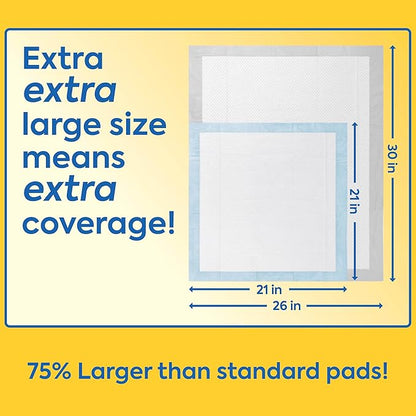 OUT! XXL Heavy Duty Dog Training Pads | Leak Proof | 26"x30" | 30 Count, Pack of 4