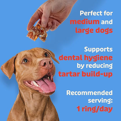 Lovie Beef Lung Dog Treats - Dehydrated Air Dried Soft Bites, Single Ingredient, Protein Rich, 16 oz (Beef Rings)