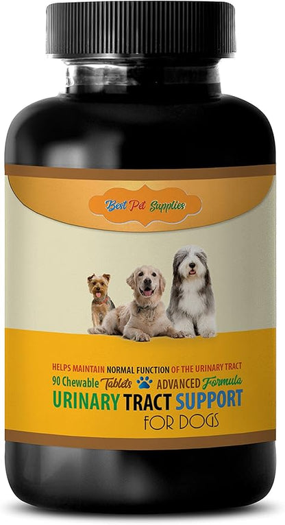 Bladder Support for Dogs - Dogs Urinary Tract Support - Maintain Health Function - CHEWABLE - uva Ursi for Dogs - - dog supplements & vitamins - dog vitamins and multivitamins - 90 Treats (1 Bottle)