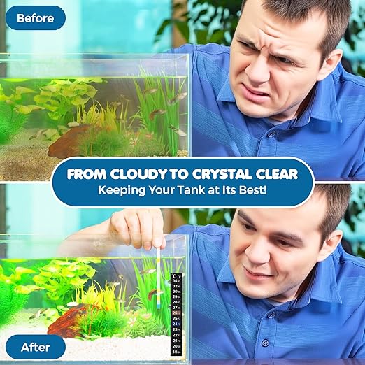 SunGrow Test Kit for Aquarium, Accurate Water Quality Monitoring, Essential Tool for Fish Keepers and Tank Maintenance, 1 Bottle with 100 Strips & 3-Piece Sticker Thermometer, 1 Set Per Pack