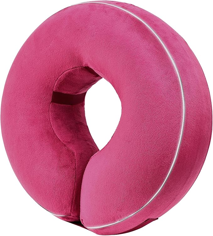 Inflatable Reflective Dog Cone Collar Alternative After Surgery,Doggie Recovery Dount Neck Ecollar,Adjustable Soft Dog Cone Collar for Small Medium Large Dogs (Pink, XXL)