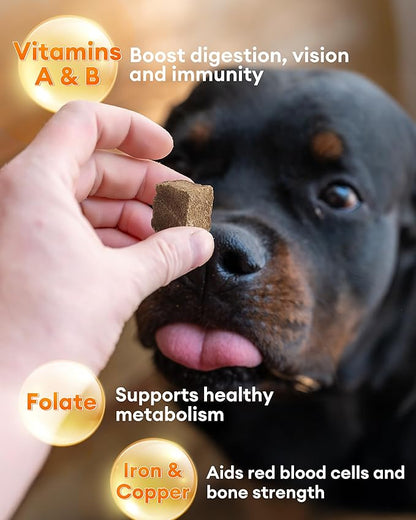 Freeze-Dried Beef Liver Treats for Dogs & Cats, (1.1lb) Value Tub, Single Ingredient, High-Protein, Grain-Free Natural Treat, Perfect for Training Rewards or Meal Topper