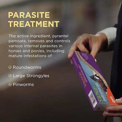 Strongid Paste (pyrantel pamoate) Dewormer for Horses, Broad-Spectrum Parasite Control, 20 mL Syringe