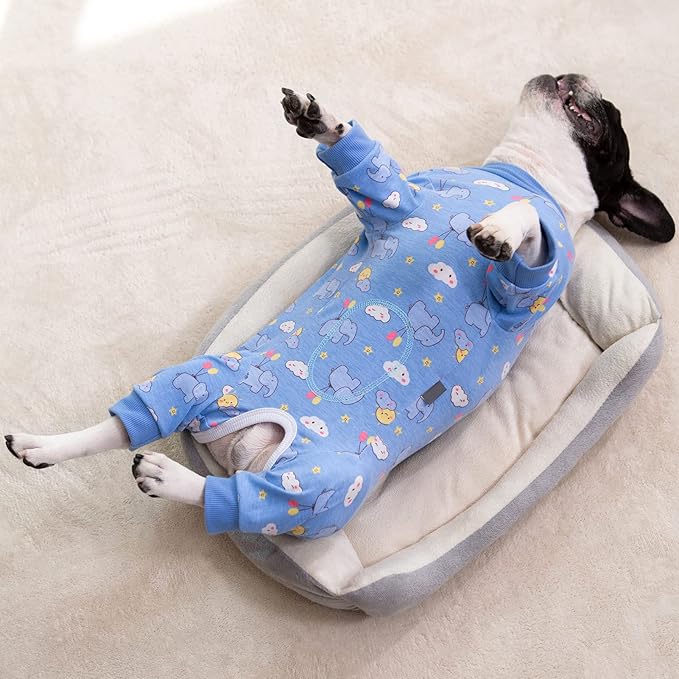 Dog Surgery Recovery Suit, Dog Onesie for Surgery Female Male Dogs, Dogs Pajamas Long Sleeve, Small Dogs Onesie, Abdominal Wound Bandages Surgical Suit, Cat Recovery Suit for Shedding Skin Disease
