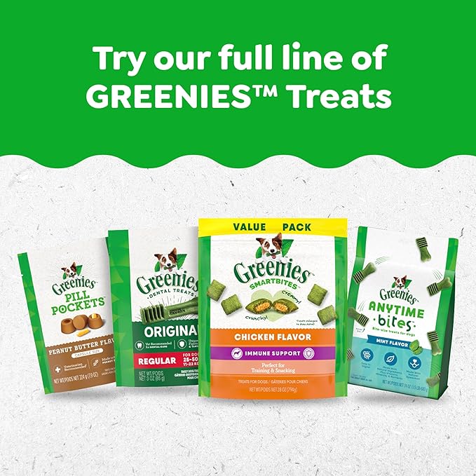 Greenies Smartbites Soft Dog Treats, Dog Immune Support Crunchy & Soft, Chicken Flavor, 28 oz. Pack