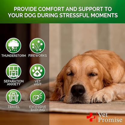 Hemp Calming Chews for Dogs with Anxiety and Stress - Dog Calming Treats - Anxiety Relief - Separation - Travel - Barking - Melatonin - Hemp Oil - 120 Soft Treats - Made in USA