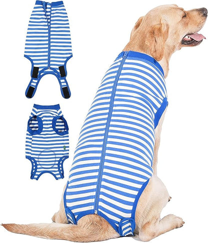 Dog Recovery Suit Surgery Shirt for Large Female Male,Blue XXL