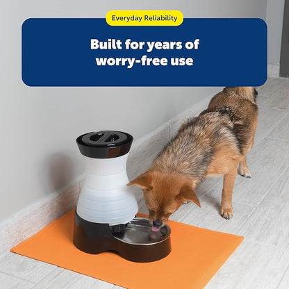PetSafe Healthy Pet Water Station - Medium, 128 oz Capacity - Gravity Pet Water Fountain, Automatic Cat Water Fountain, Dog Water Fountain, Water Dispenser - Removable Stainless Steel Bowl Included